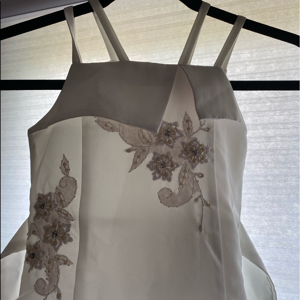 FRANCE - WHITE STUNNING SEQUINED CHILDRENS DRESS
